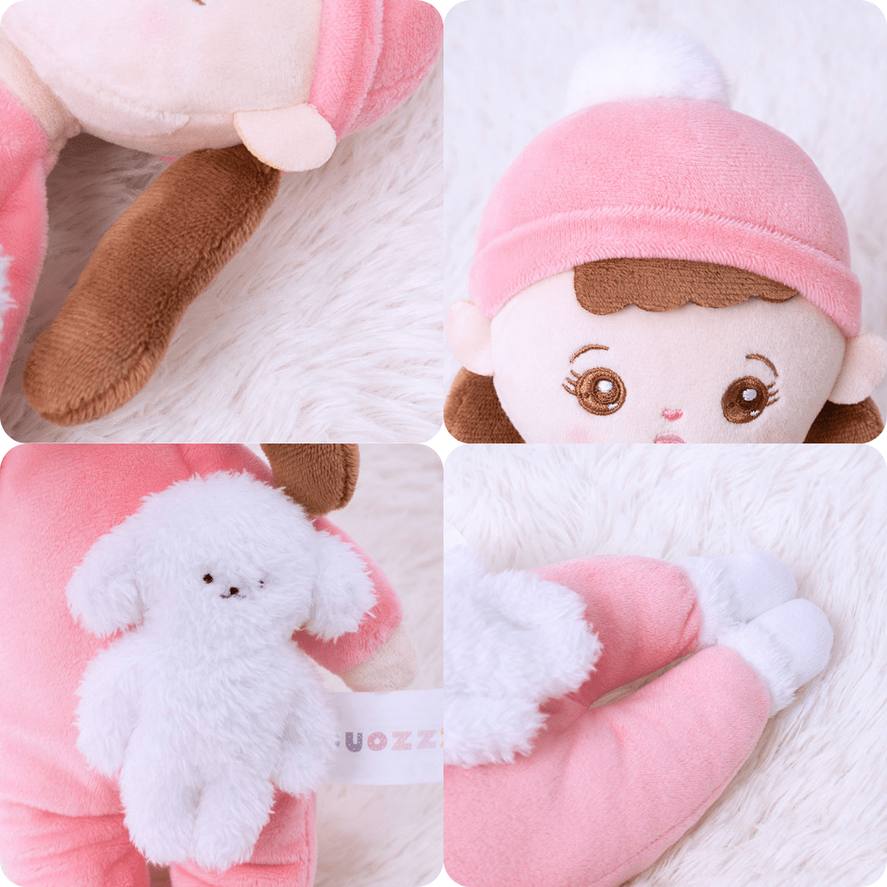 OUOZZZ Kleine rosa personalisierte Puppe mit offenen Augen Kleine Puppe🍨