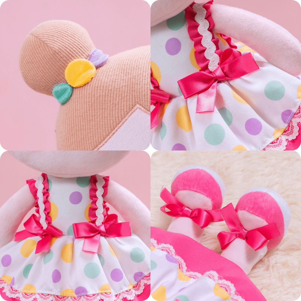 OUOZZZ Pink Bow Rock Persönlichkeit Plüschpuppe Pinker Bogen🎀