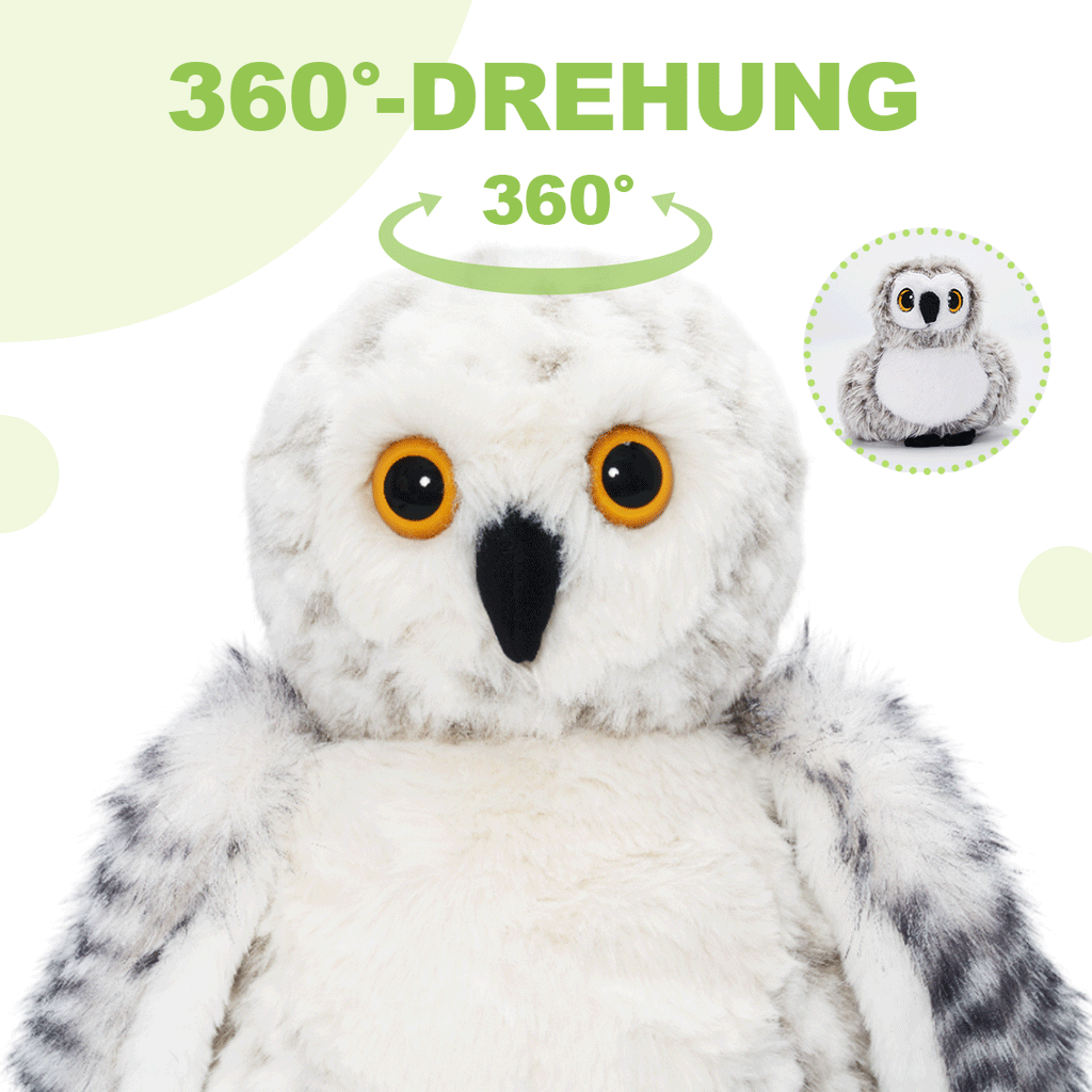 Plüschtier Eulefamilie mit 4-teiligem Baby-Geschenkset