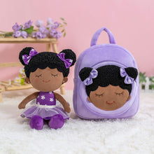 Laden Sie das Bild in den Galerie-Viewer, OUOZZZ OUOZZZ Personalized Doll + Backpack Bundle Deep Purple Dora / With Backpack