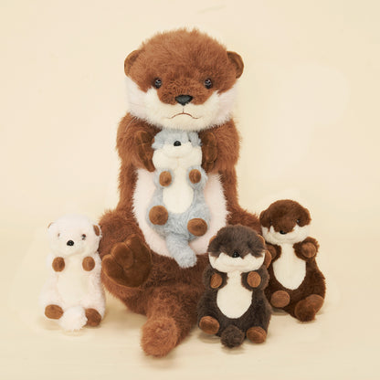 Otter-Plüschtier mit 4 Babys
