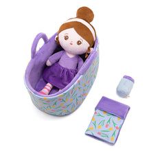 Laden Sie das Bild in den Galerie-Viewer, Personalisierte Puppe und Babybett-Accessoires mit Namen