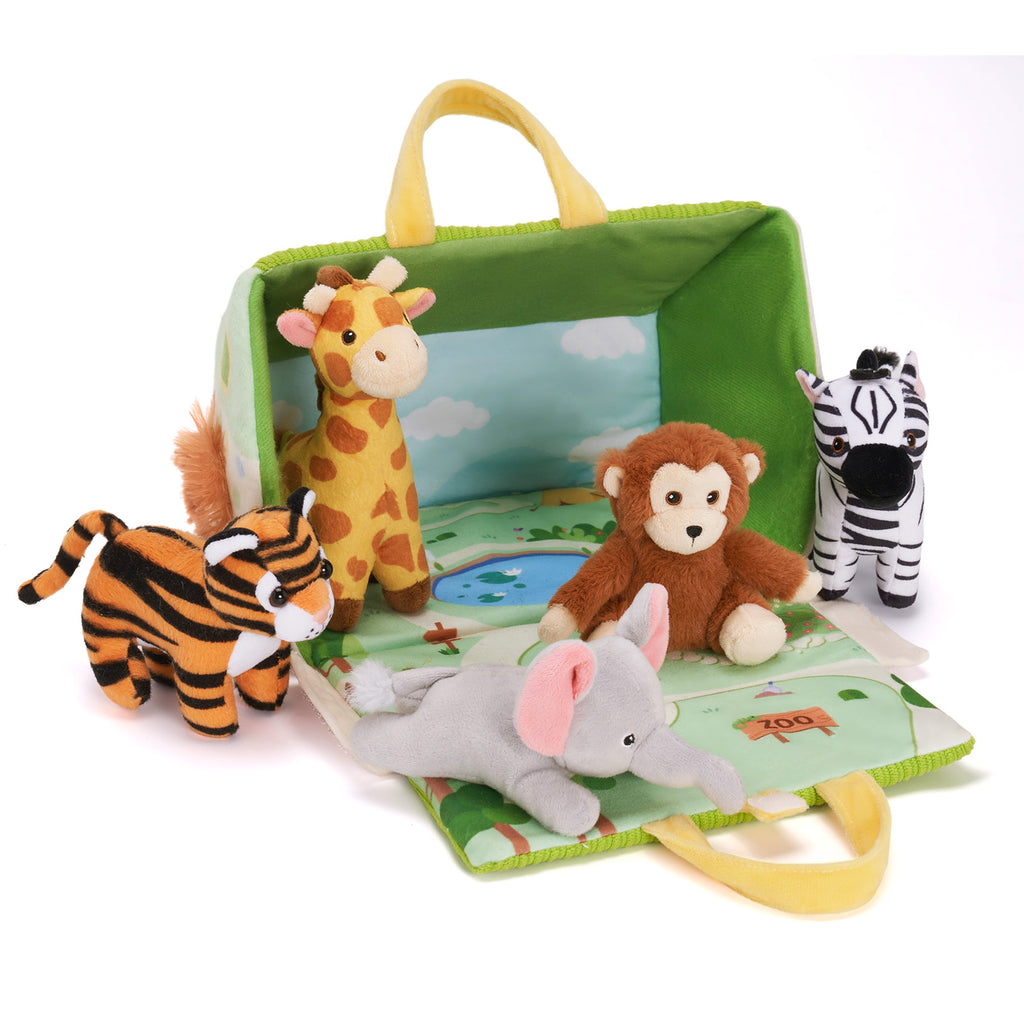 Personalisierte Spielset zum Ersten Plüschspielzeug der Lustiges Zoo-Set