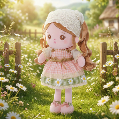 Personalisierte Plüsch-Babypuppe im Landhausstil