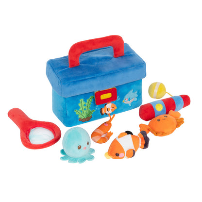 Personalisiertes sensorisches Spielzeug-Set „Babys erste Angelbox“