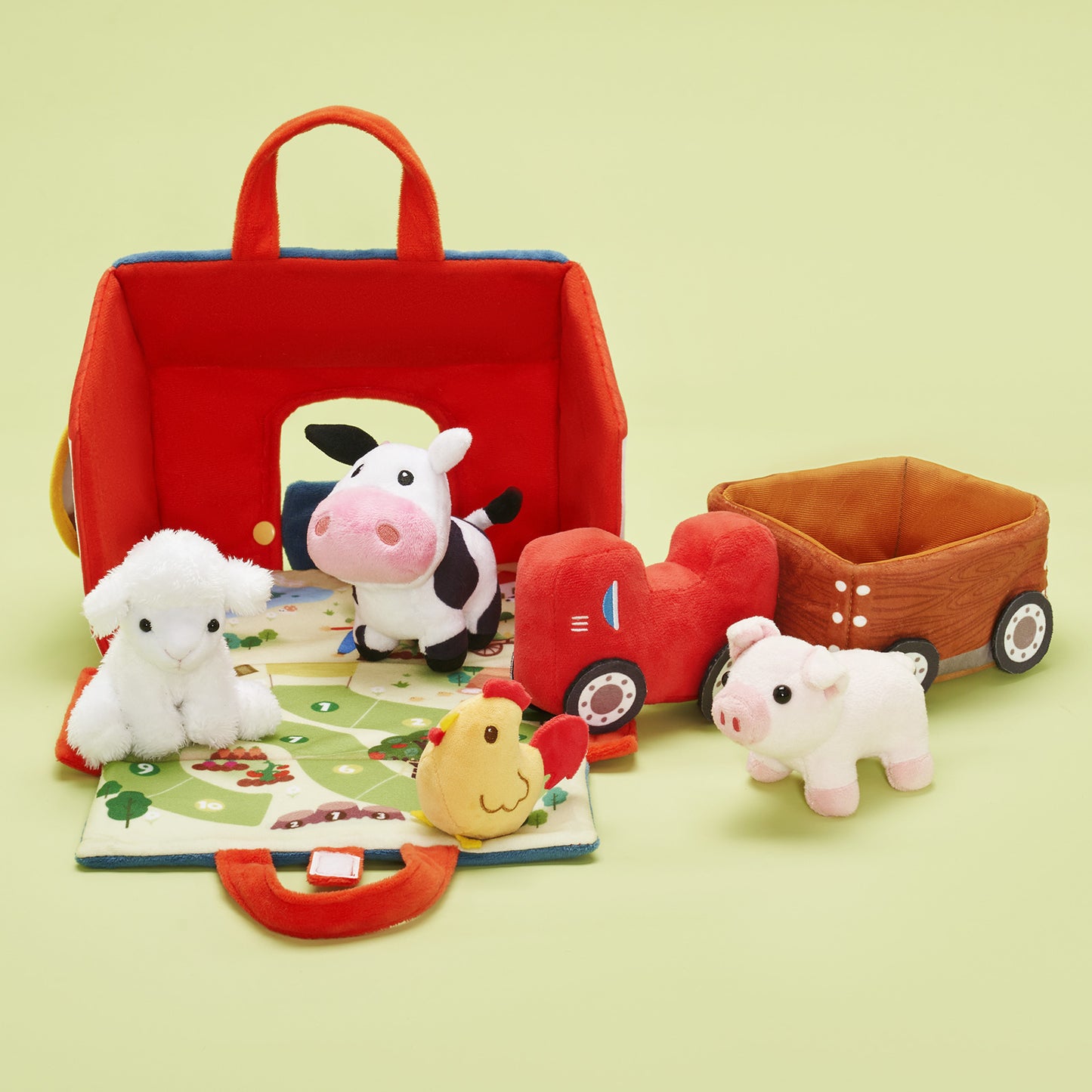 Baby's First Animal Farm Personalisiertes Plüschspielzeug-Set