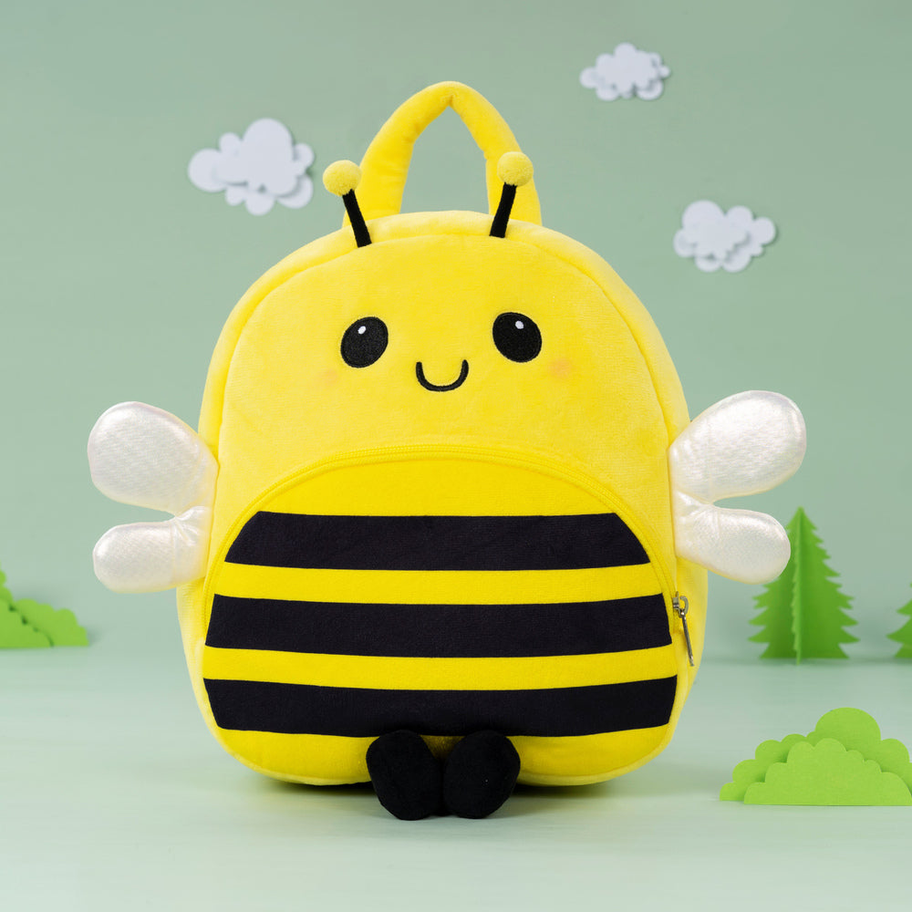Personalisierter Plüschrucksack Gelbe Biene