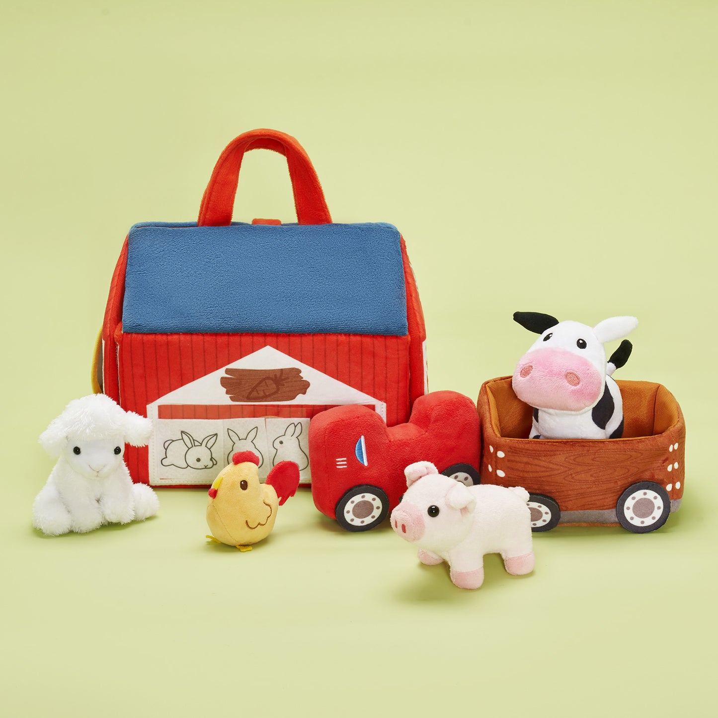 Baby's First Animal Farm Personalisiertes Plüschspielzeug-Set