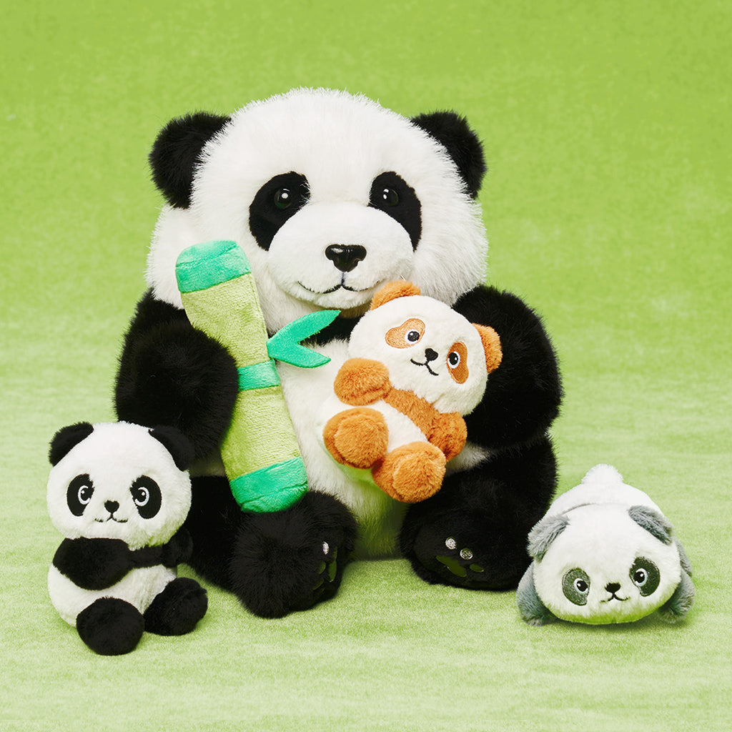 Panda-Tierfamilie-Plüschspielzeug-Set