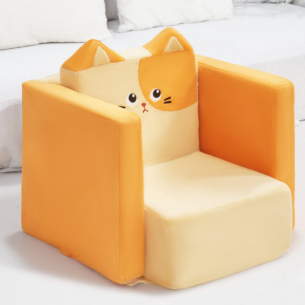 2-in-1-Kindersofa mit süßer Tierkatze