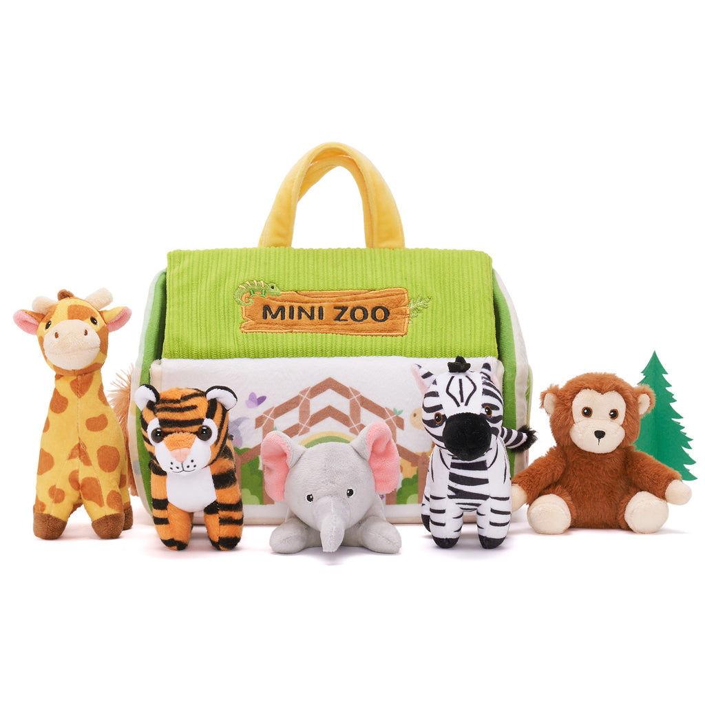 Personalisierte Spielset zum Ersten Plüschspielzeug der Lustiges Zoo-Set