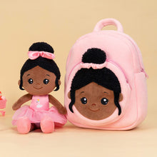 Laden Sie das Bild in den Galerie-Viewer, OUOZZZ OUOZZZ Personalized Doll + Backpack Bundle Deep Pink Nevaeh / With Backpack