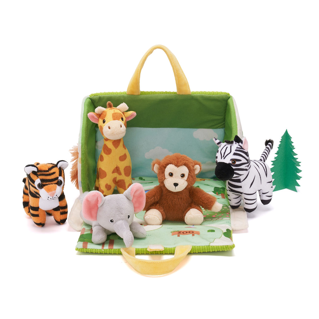 Personalisierte Spielset zum Ersten Plüschspielzeug der Lustiges Zoo-Set