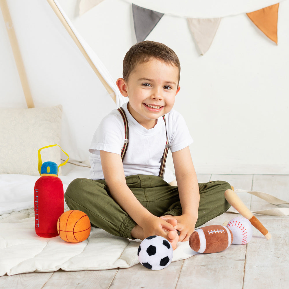 Personalisierte Spielset zum Ersten Plüschspielzeug mit Geräuschen für Babys