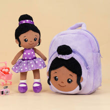 Laden Sie das Bild in den Galerie-Viewer, OUOZZZ OUOZZZ Personalized Doll + Backpack Bundle Deep Purple Nevaeh / With Backpack