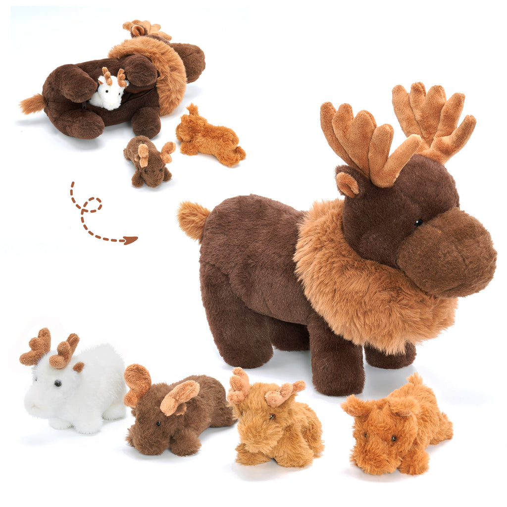 Elch Tier Familie Plüschtier-das perfekte Geschenk für Jungen und Mädchen
