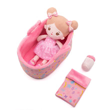 Laden Sie das Bild in den Galerie-Viewer, Personalisierte Puppe und Babybett-Accessoires mit Namen