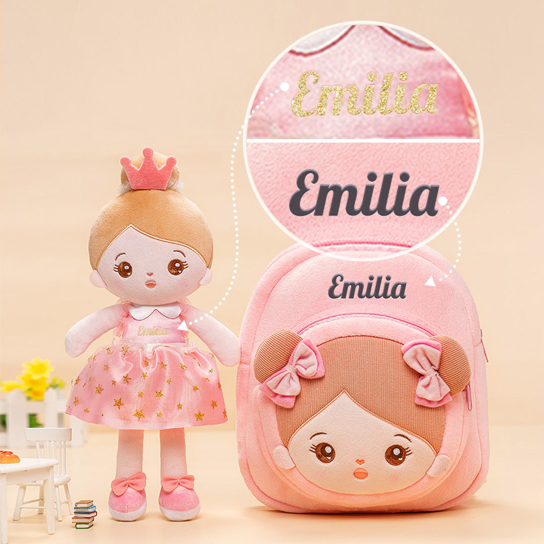 Personalisierte Plüschpuppen mit Offenen Augen der Rosa Prinzessin
