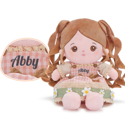 Personalisierte Plüsch-Babypuppe im Landhausstil