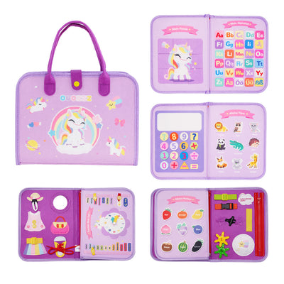 Personalisiertes Einhorn-Beschäftigungsbrett Montessori-Spielzeug