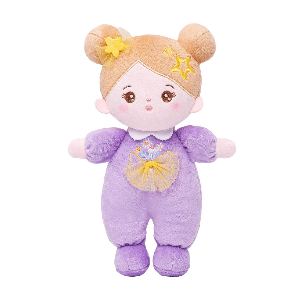 Mini Violett Personalisierte Plüschpuppen mit Offenen Augen