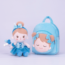 Laden Sie das Bild in den Galerie-Viewer, OUOZZZ OUOZZZ Personalized Doll + Backpack Bundle Blue Abby💙 / With Backpack