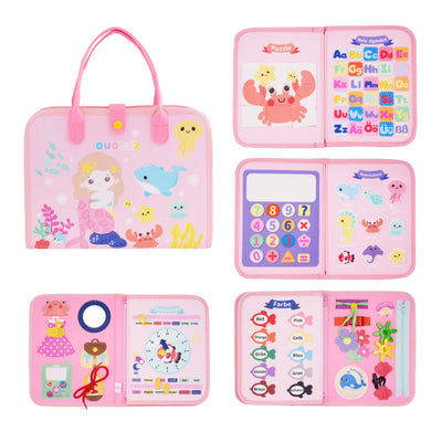 Personalisiertes Meerjungfrau-Beschäftigungsbrett Montessori-Spielzeug