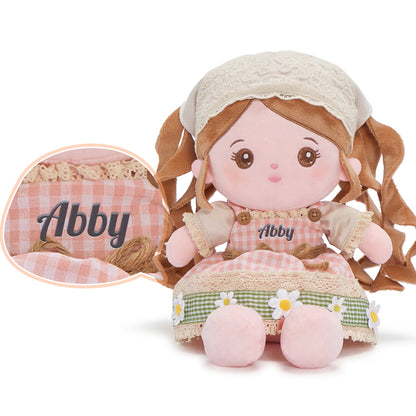 Personalisierte Plüsch-Babypuppe im Landhausstil