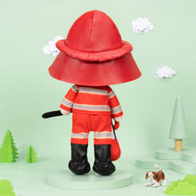 Laden Sie das Bild in den Galerie-Viewer, Personalisiertes Baby&#39;s First Fire Truck Plüsch Sensory Spielzeug Set