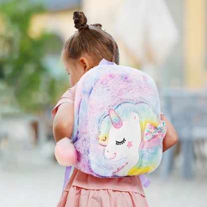 Personalisierter Plüschrucksack Einhorn