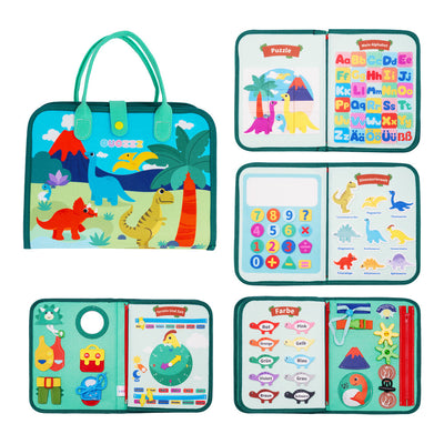 Personalisiertes Dinosaurier-Beschäftigungsbrett Montessori-Spielzeug