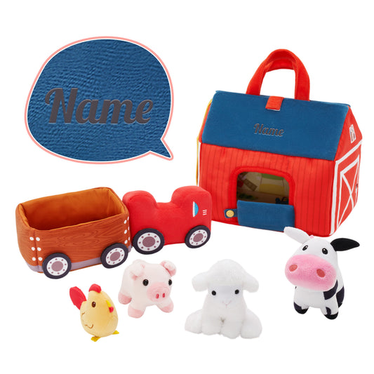Baby's First Animal Farm Personalisiertes Plüschspielzeug-Set