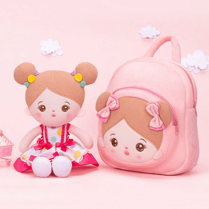 OUOZZZ OUOZZZ Personalized Doll + Backpack Bundle Colored Dots🍨 / With Backpack