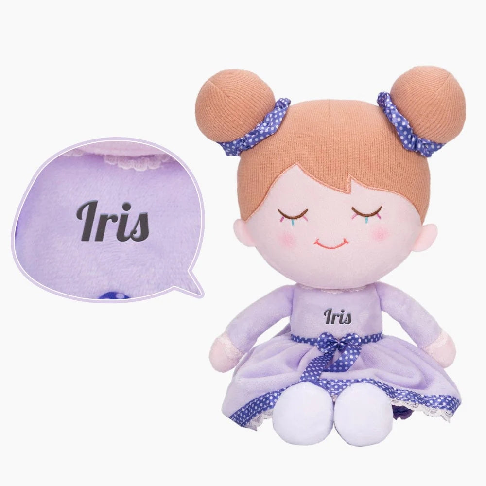 Personalisierte Puppe und Babybett-Accessoires mit Namen