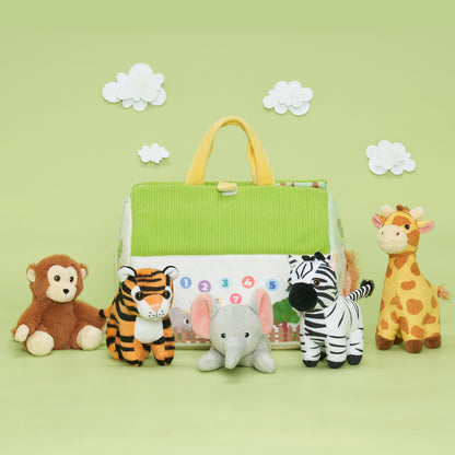 Personalisierte Spielset zum Ersten Plüschspielzeug der Lustiges Zoo-Set