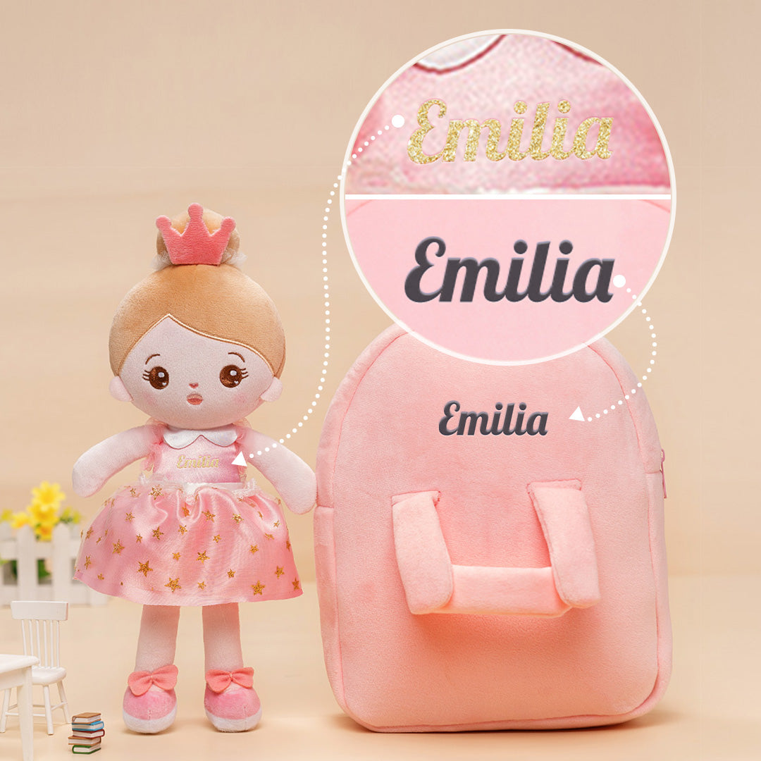 Personalisierte Plüschpuppen mit Offenen Augen der Rosa Prinzessin