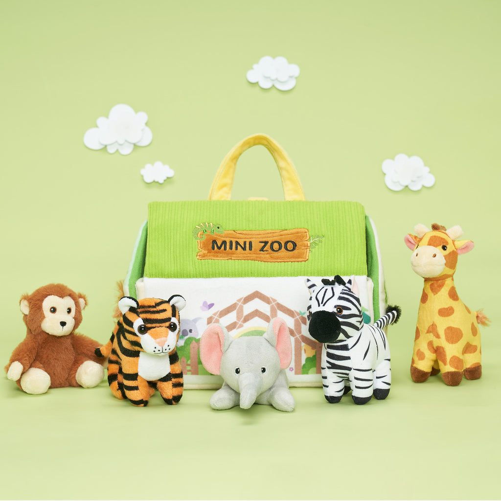 Personalisierte Spielset zum Ersten Plüschspielzeug der Lustiges Zoo-Set