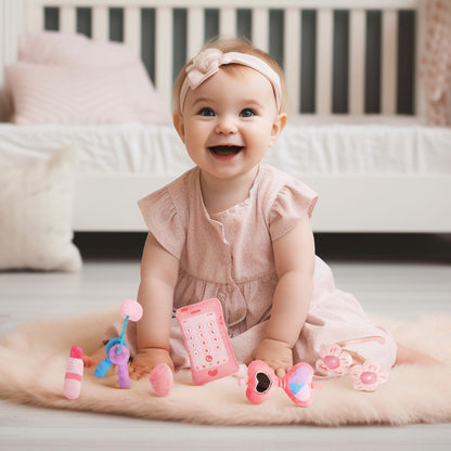 Personalisierte Spielset zum Ersten Plüschspielzeug der Kätzchen-Geldbörse mit Geräuschen für Babys