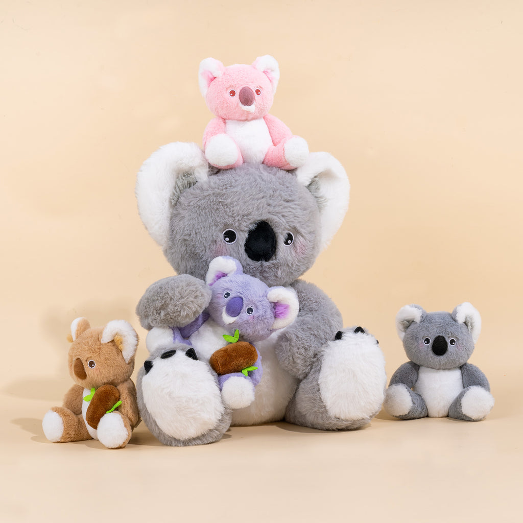 Plüschspielzeug der Koala-Familie mit 4 Babys Geschenkset für Kleinkinder