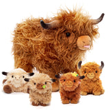 Tierfamilien-Plüschspielzeug-Set – Tiermutter und Tierbabys