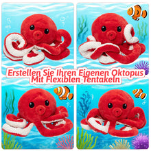 Laden Sie das Bild in den Galerie-Viewer, Oktopus-Stofftier mit 4 Baby-Oktopussen darin