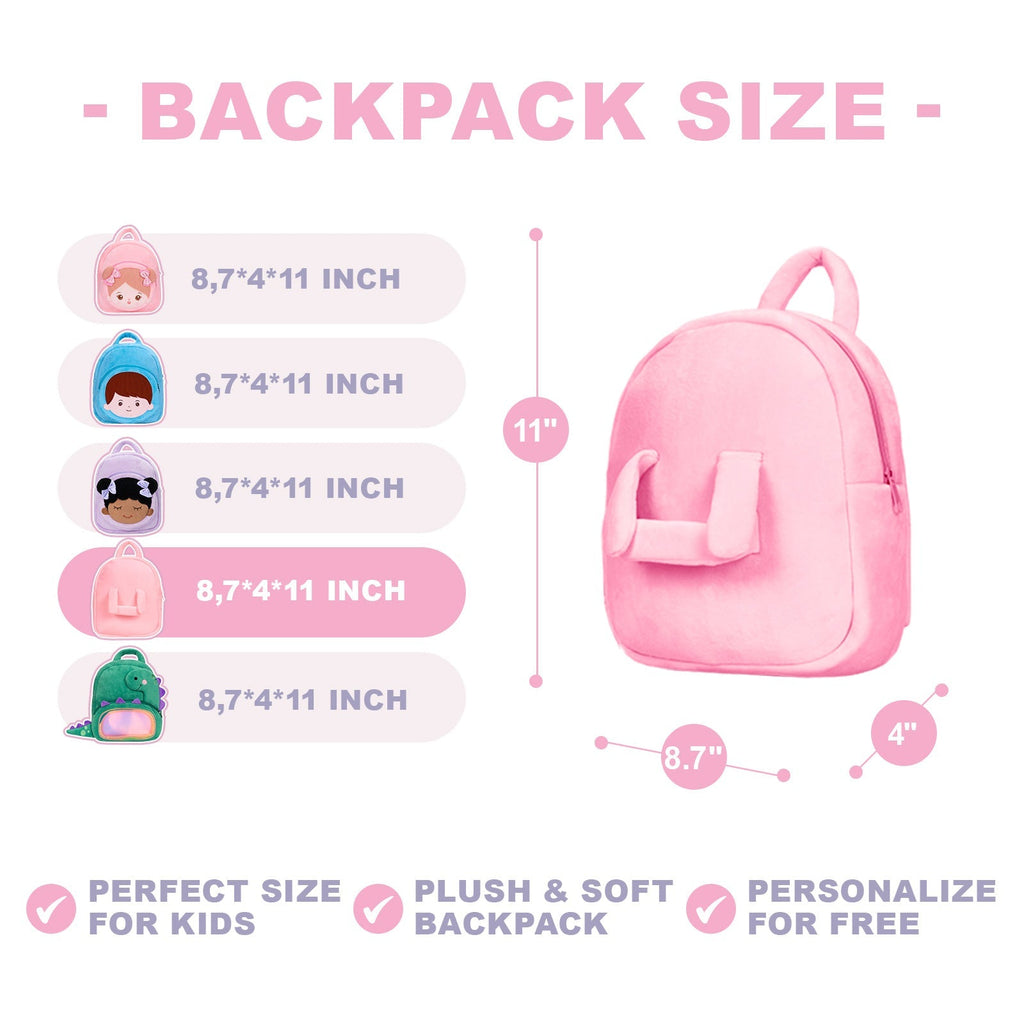 Personalisierter weicher Plüschrucksack mit Namen – 25 Stile
