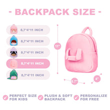 Laden Sie das Bild in den Galerie-Viewer, Personalisierter weicher Plüschrucksack mit Namen – 25 Stile
