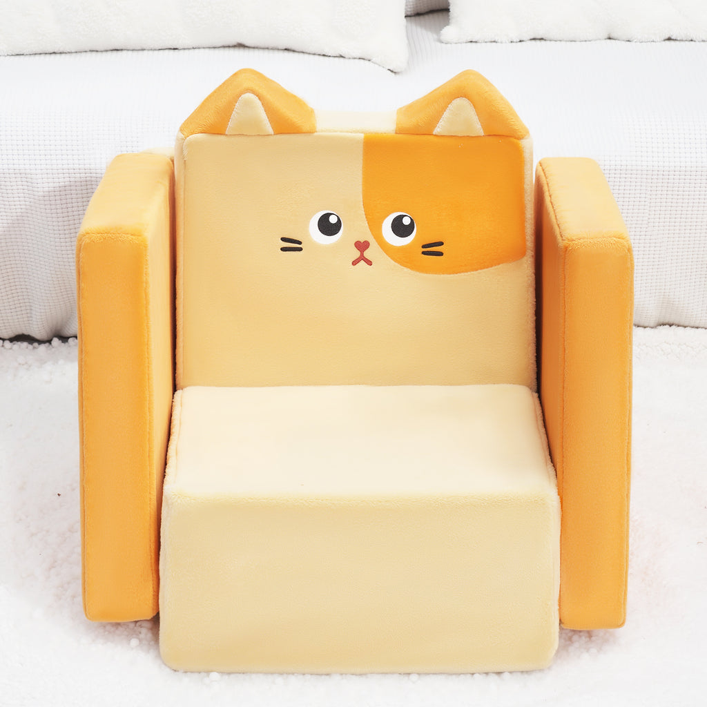 2-in-1-Kindersofa mit süßer Tierkatze