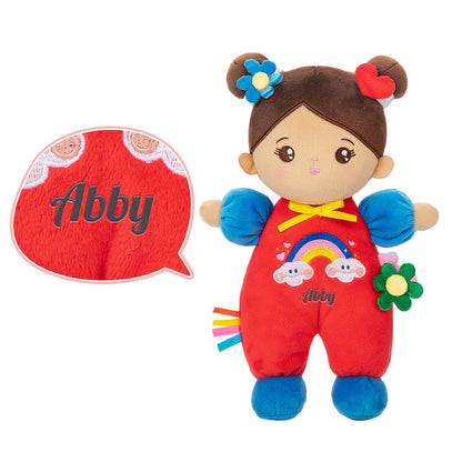 Originell gestaltete, personalisierte Plüschpuppe