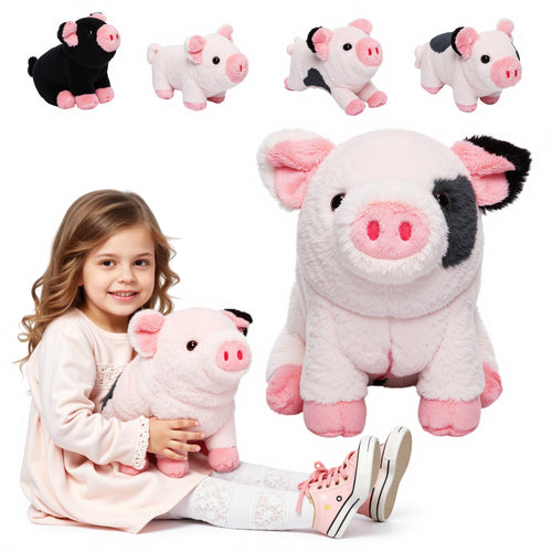 Plüschtier Der Familie Der Gefleckten Schweine, Das 4 Süße Plüschferkel Enthält