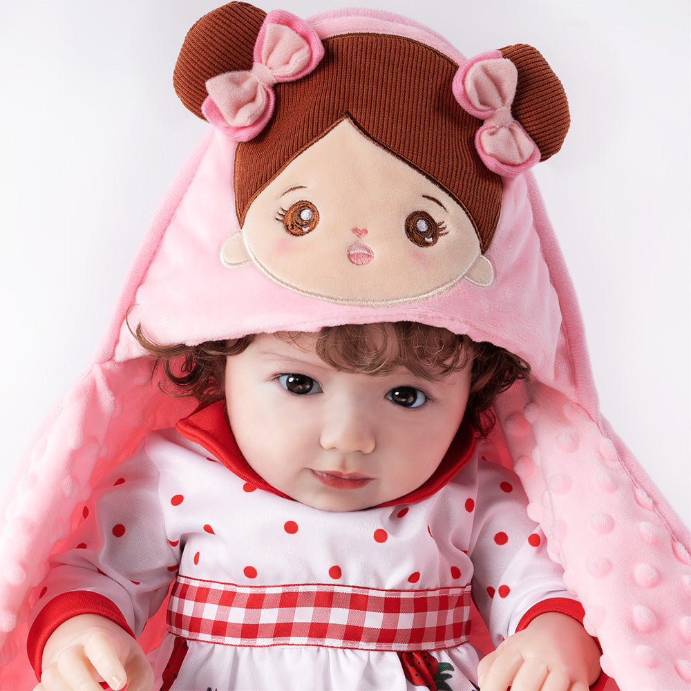 Personalisierte Ultraweiche Babydecke für Babys mit Brauner Hautton