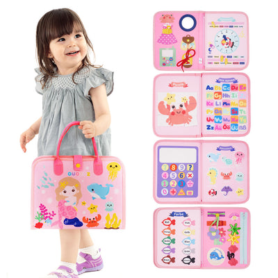 Personalisiertes Meerjungfrau-Beschäftigungsbrett Montessori-Spielzeug