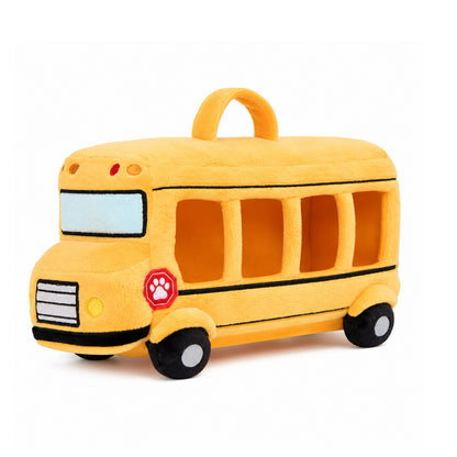 Personalisierbares Plüsch-Schulbus-Spielset mit Golden-Retriever-Welpen (5-teiliges Set)