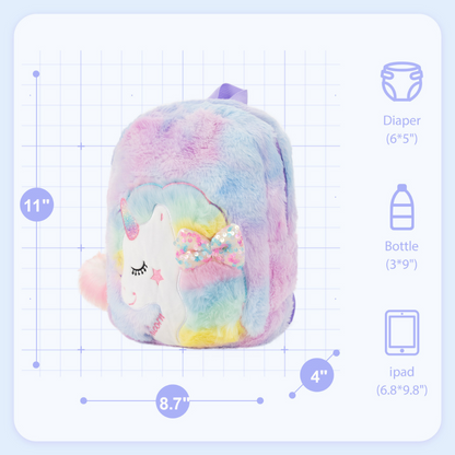 Personalisierter Plüschrucksack Einhorn